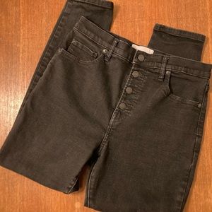 Everlane Black The High Rise Skinny Jean Button Fly 31”
